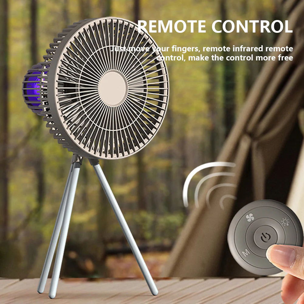 Portable Outdoor Mood Light Rechargeable Fan - Image 3