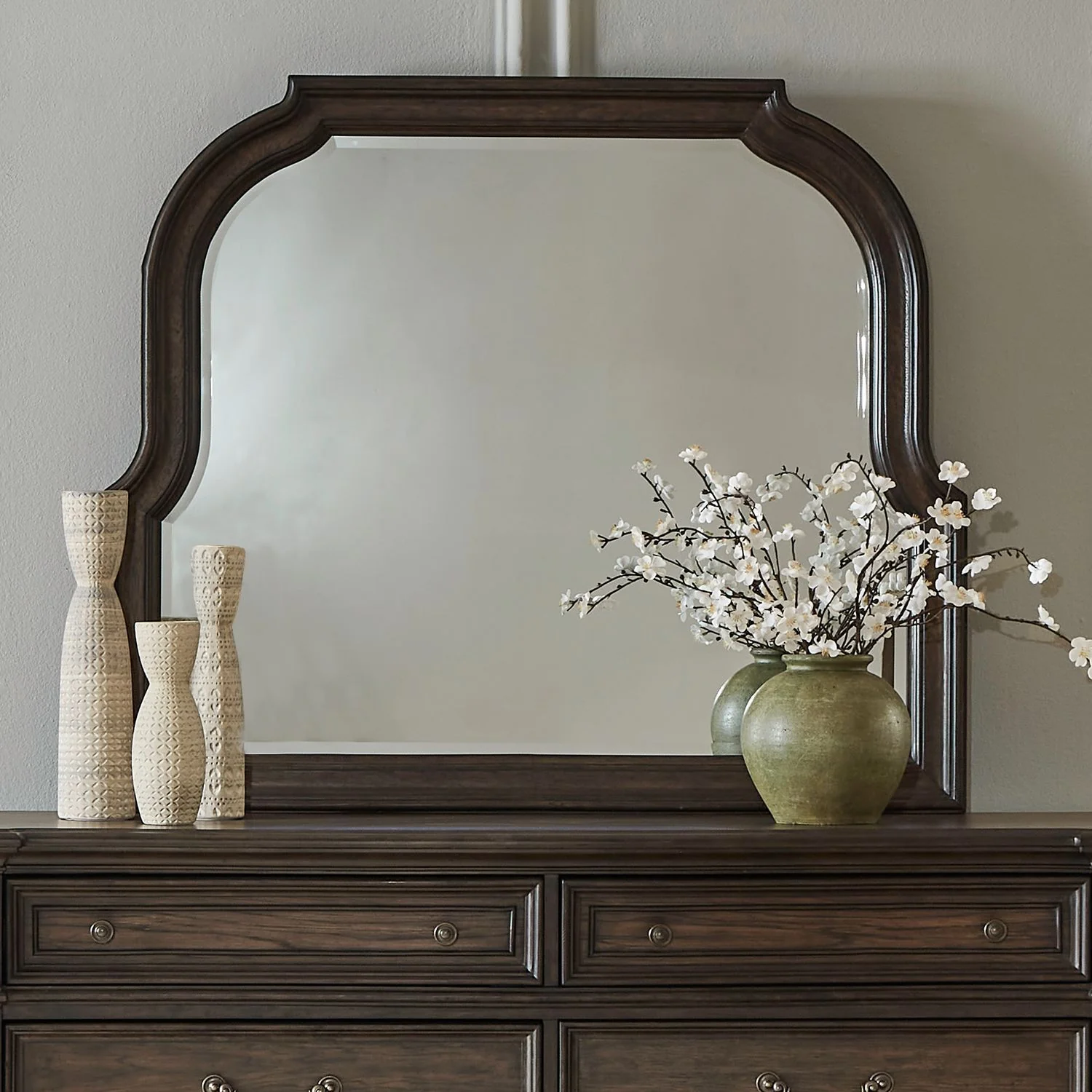 Providence Park - Curved Mirror - Chateau Brown - Image 1
