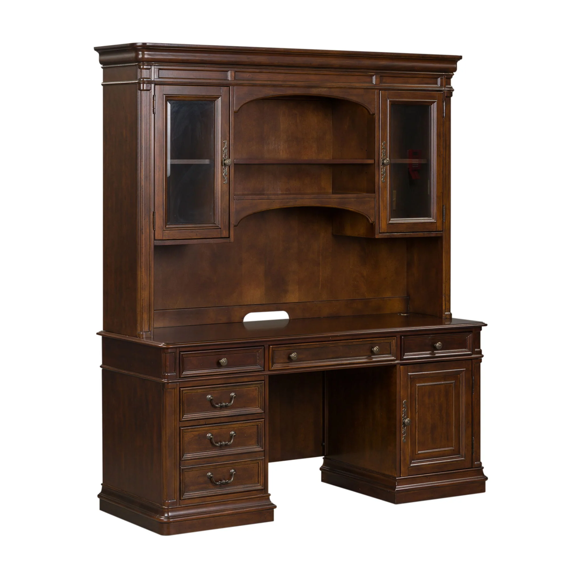 Brayton Manor - 3 Piece Jr Executive Credenza - Cognac - Image 2
