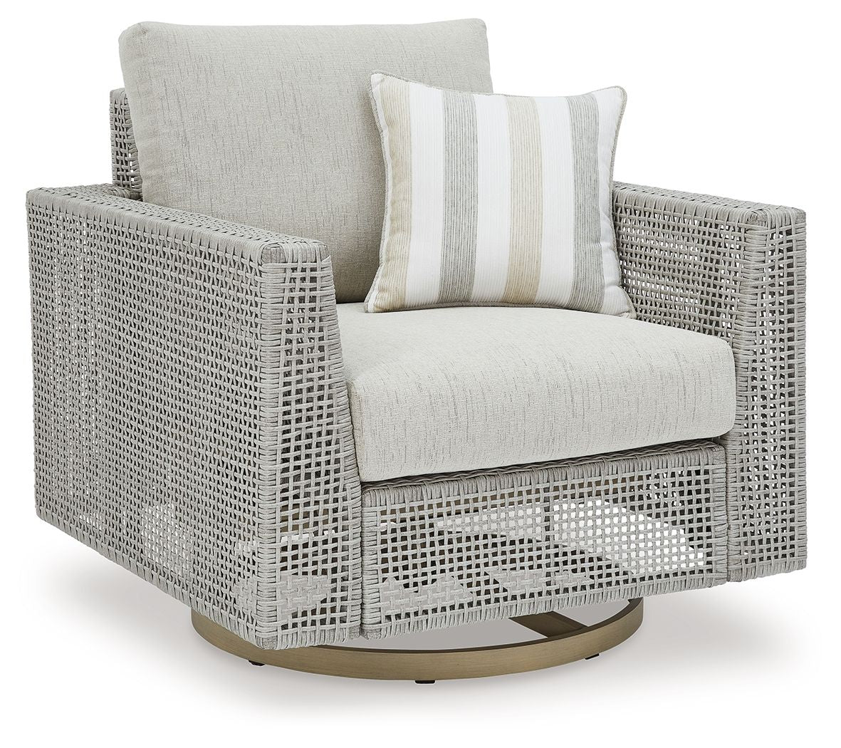 Seton Creek – Swivel Lounge With Cushion – Gray