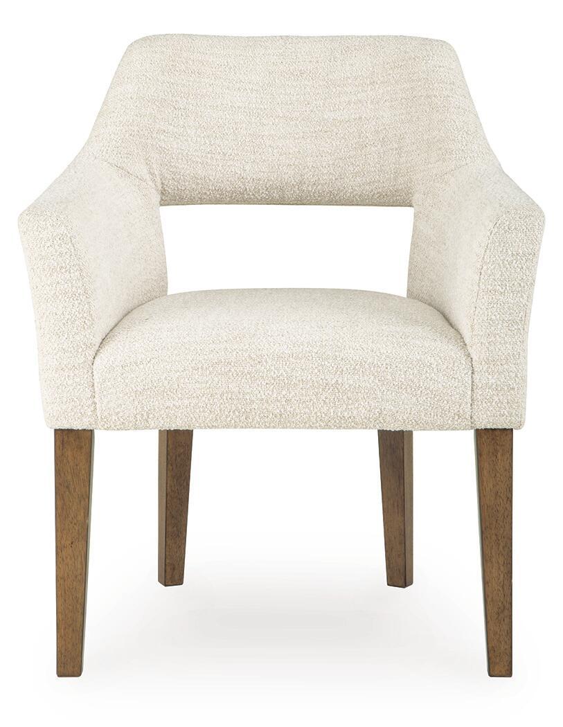 Marxmore - Dining Upholstered Arm Chair (Set of 2) - Beige / Brown - Image 2