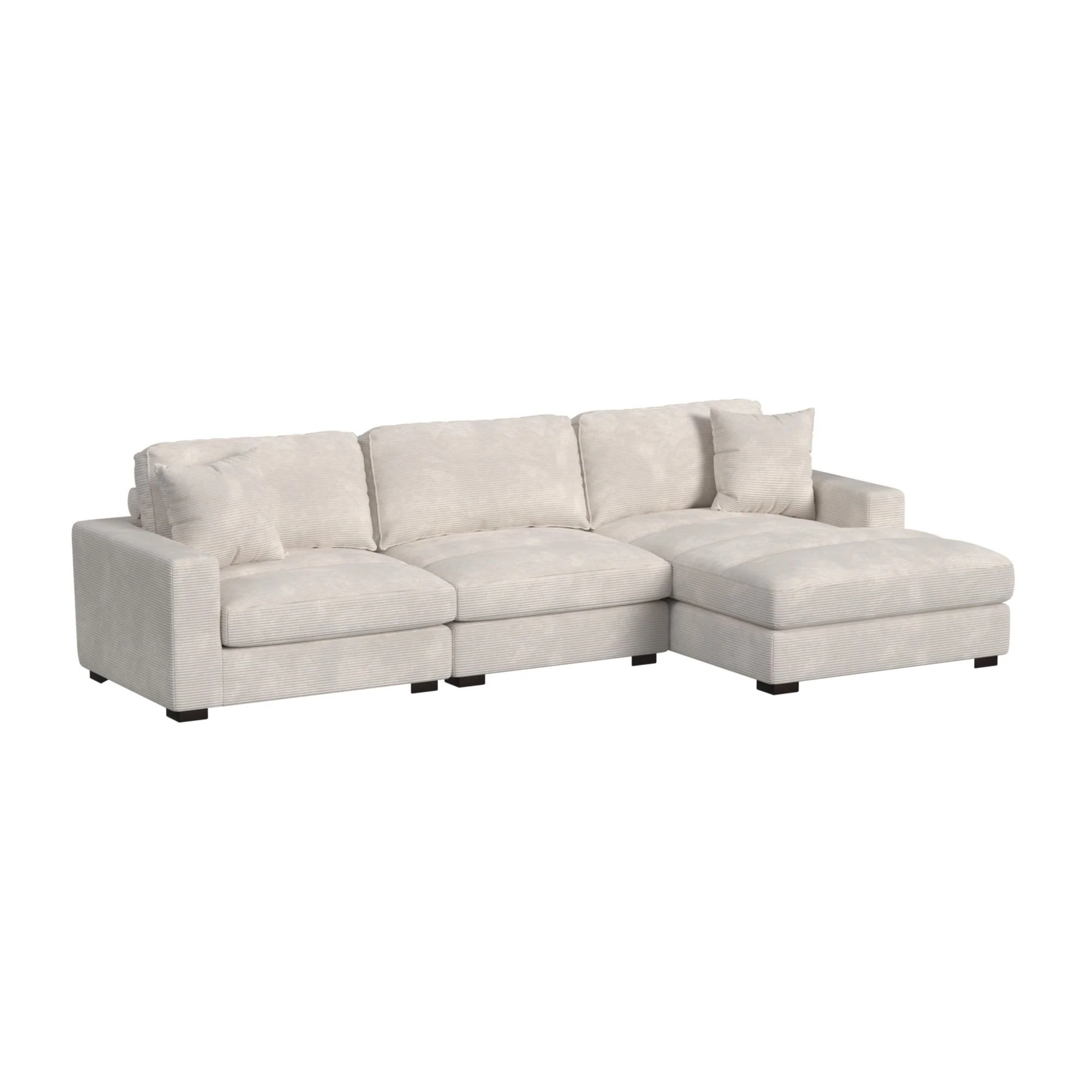 Arizona – Modular RHF Chaise With 1 Pillow 20″ – Steno Beige