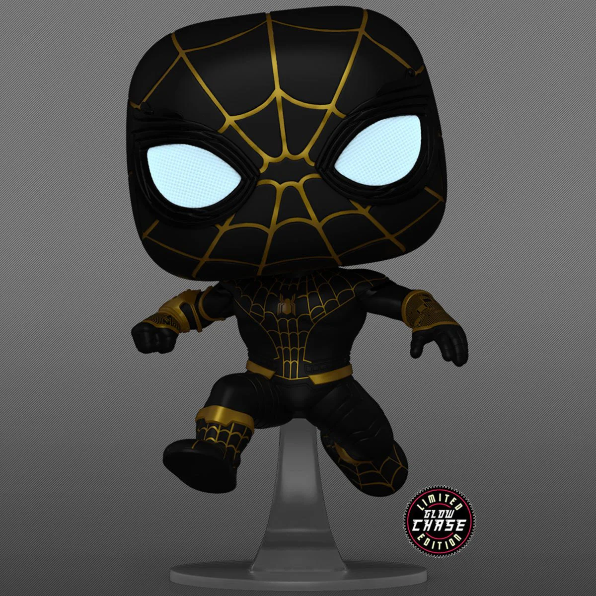 Funko Pop! Marvel: Spider-Man No Way Home - Unmasked Spider-Man Black Suit CHASE AAA Anime Exclusive - Image 1