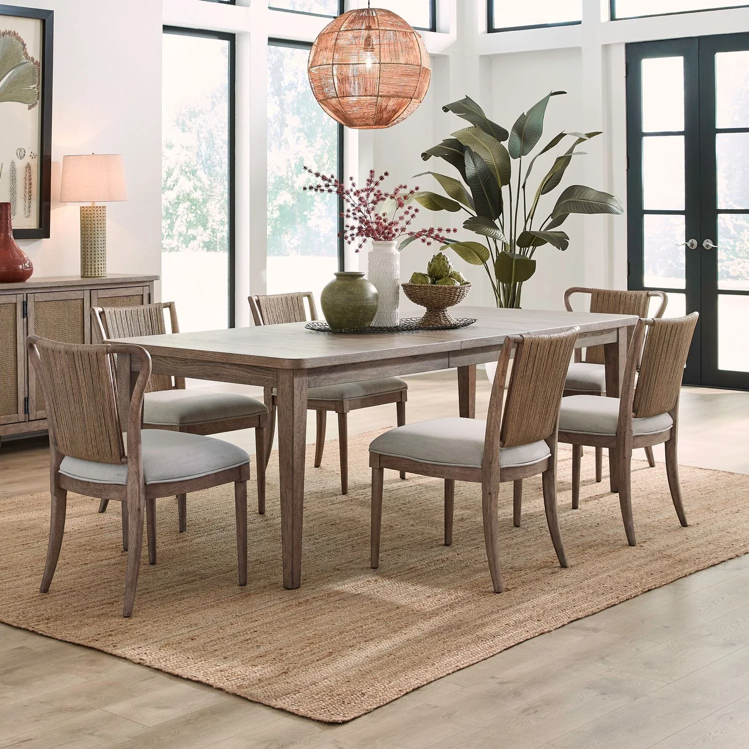 Sheridan Pointe - Alt 7 Piece Rectangular Table Set - Vintage Natural - Image 1