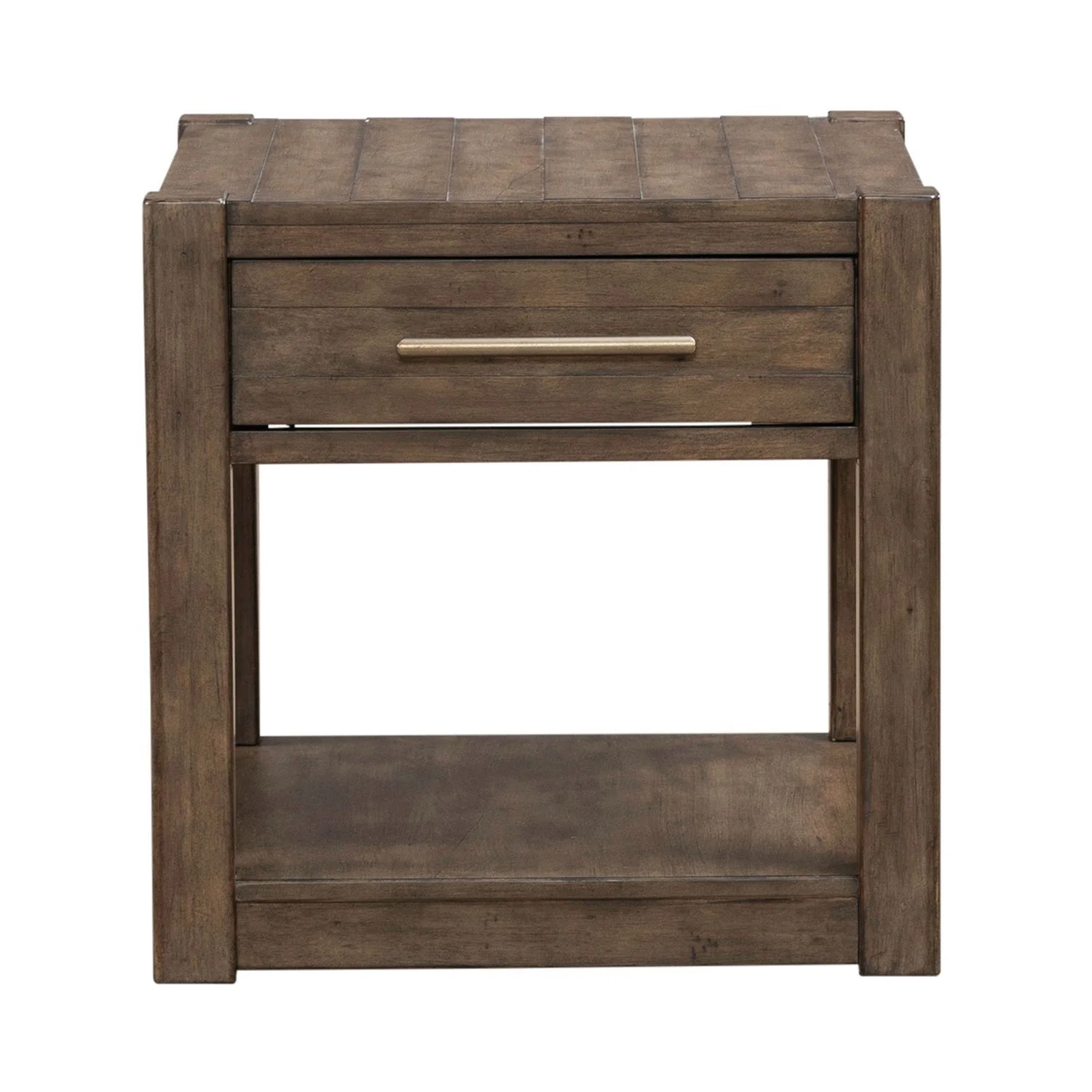 Broadmore - Drawer End Table - Cobblestone Brown - Image 2