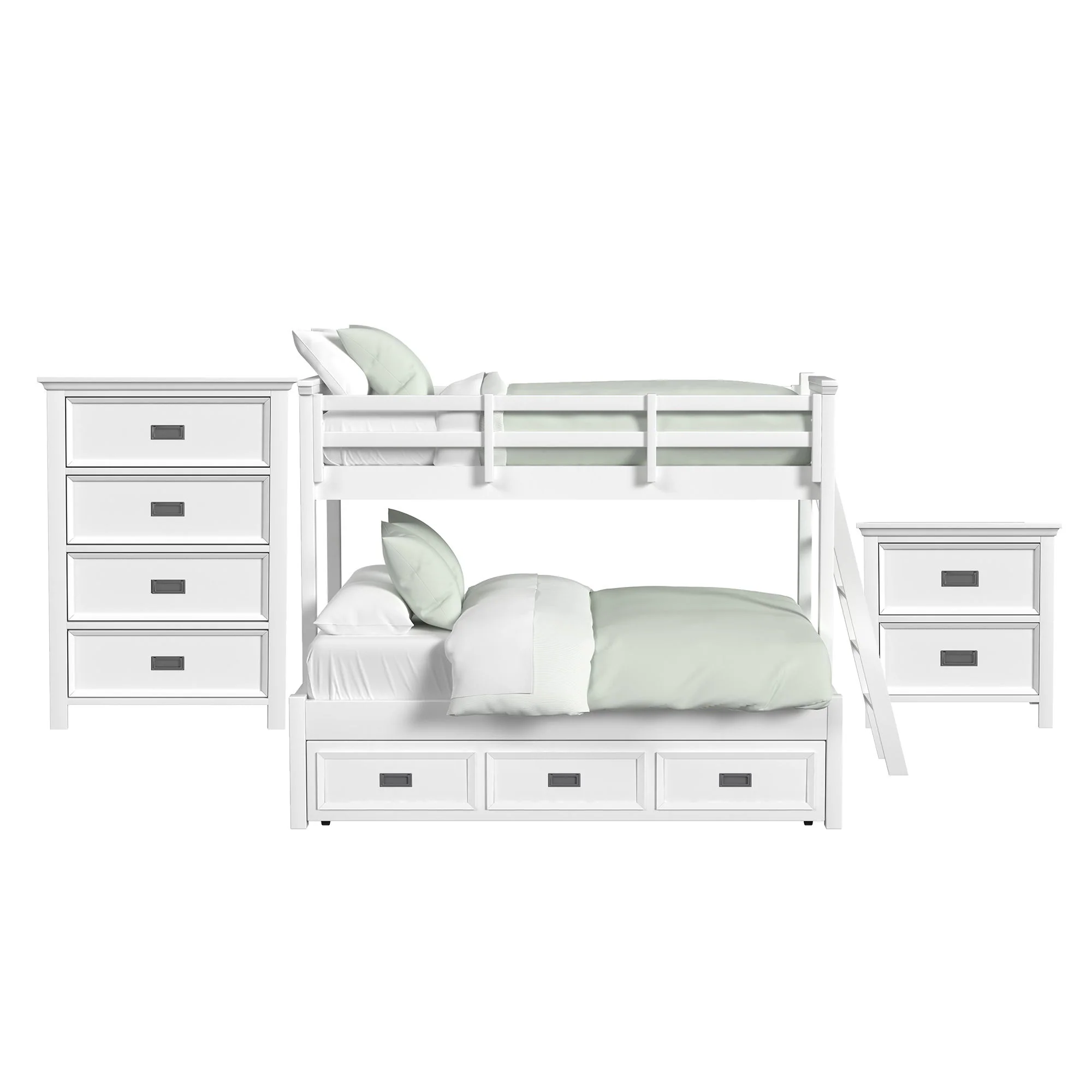 Hampton Kids - Bunk With Ladder And Trundle Bedroom Set - Image 2