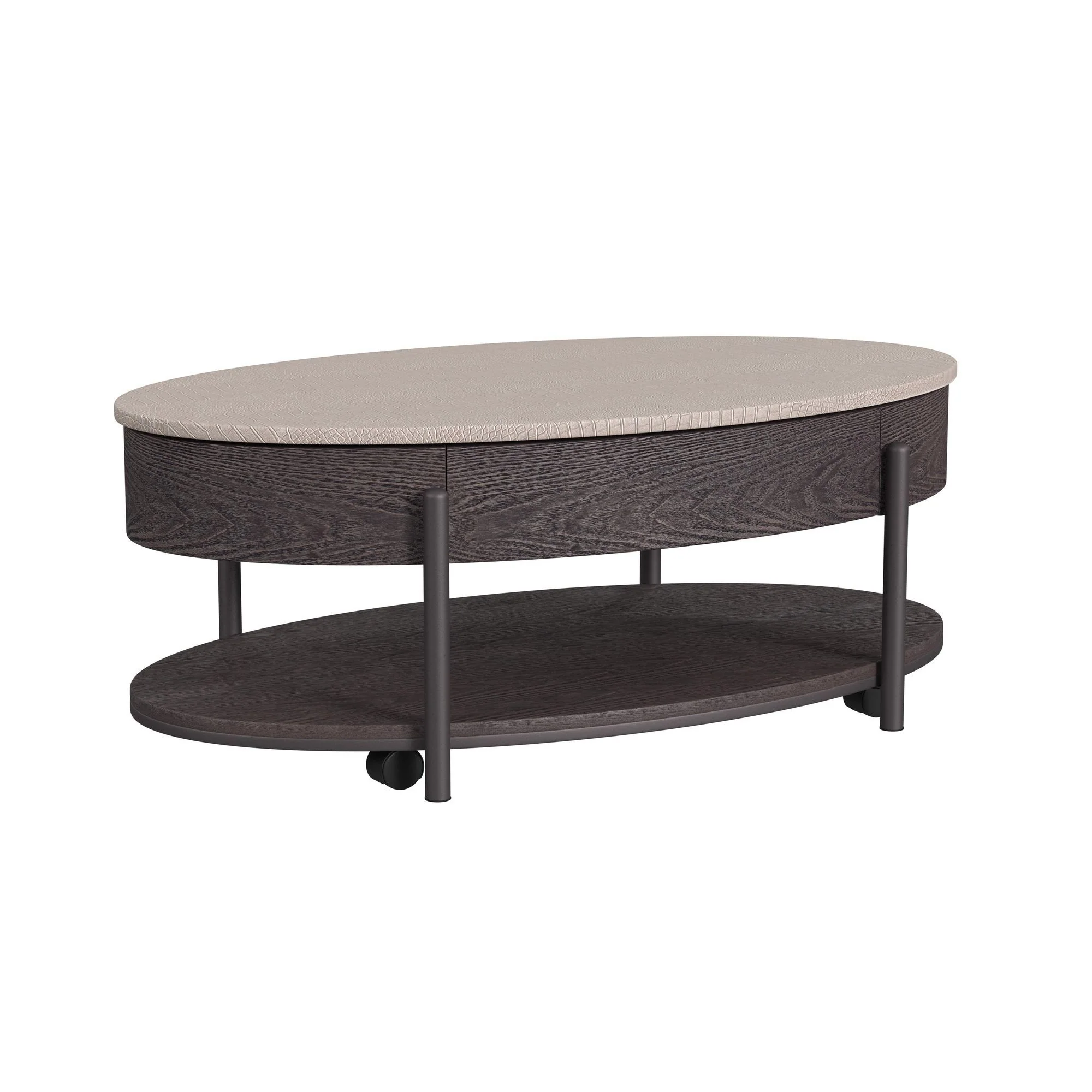 Nica - Lift Top Coffee Table - White And Brown - Image 1