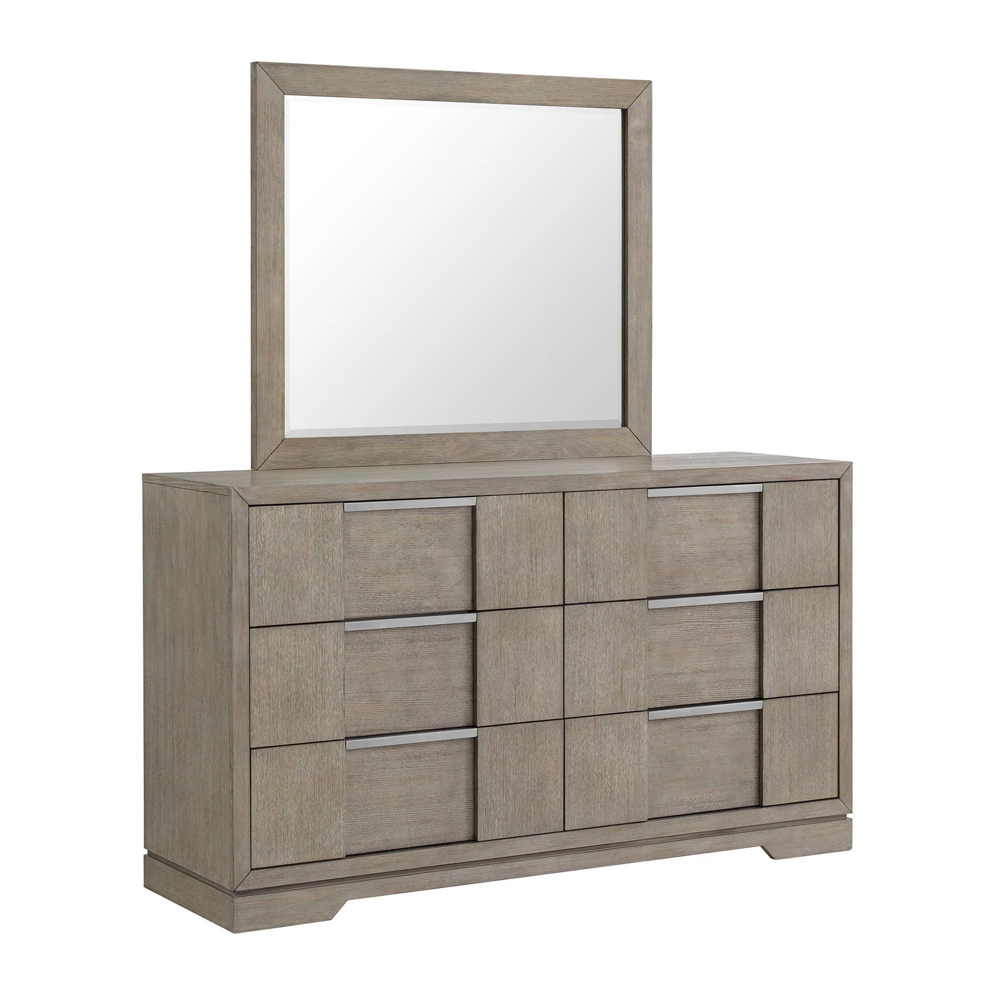 Kelis - 4 Piece Bedroom Set With Queen Panel Bed And LED - Gray - Image 2