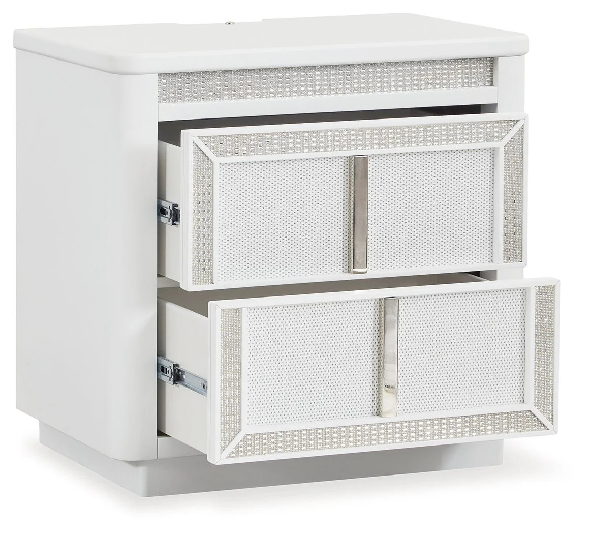 Chalanna - Two Drawer Night Stand - White - Image 3