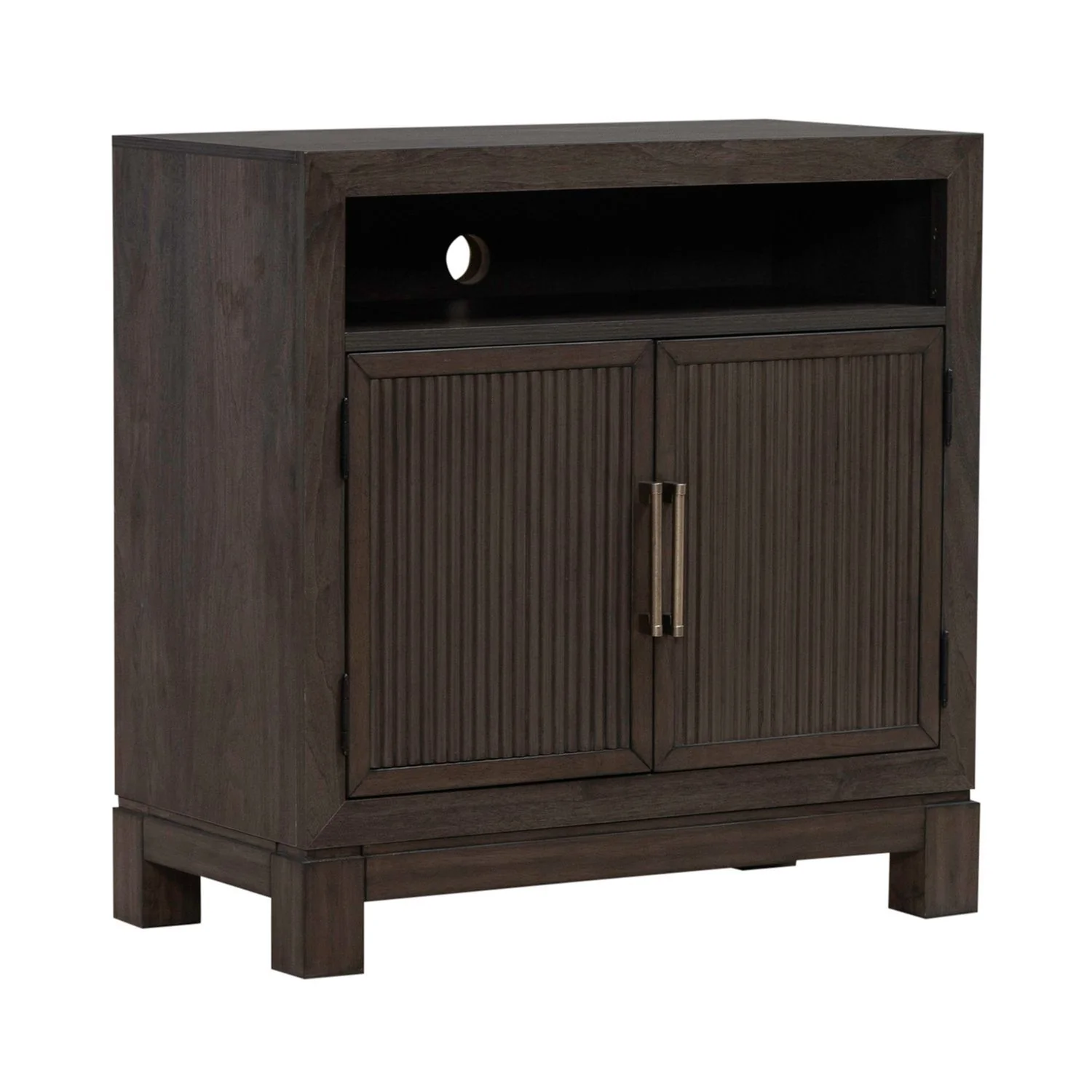 Modern Edge - Bedside Chest With Charging Station - Caffe - Image 3