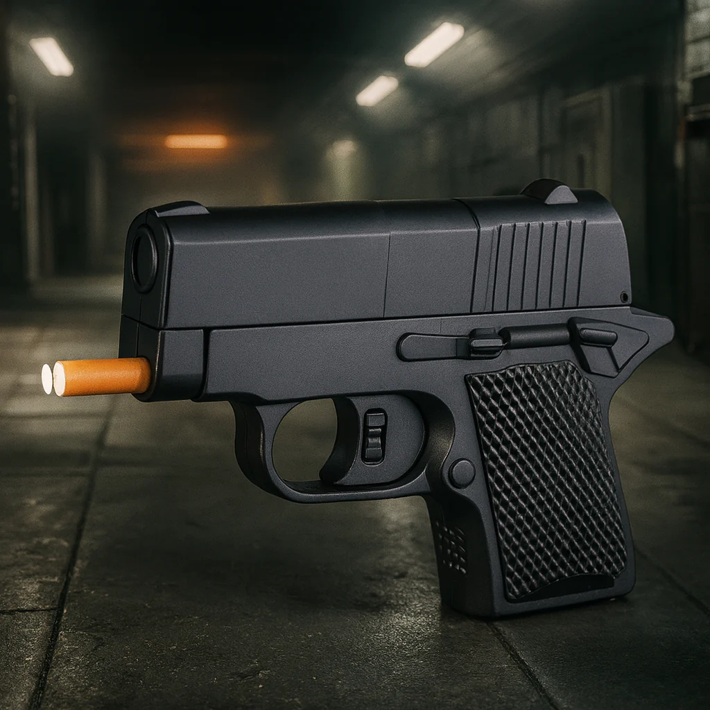 Mini Handgun Shape Hidden Storage Electric Lighter - Image 2