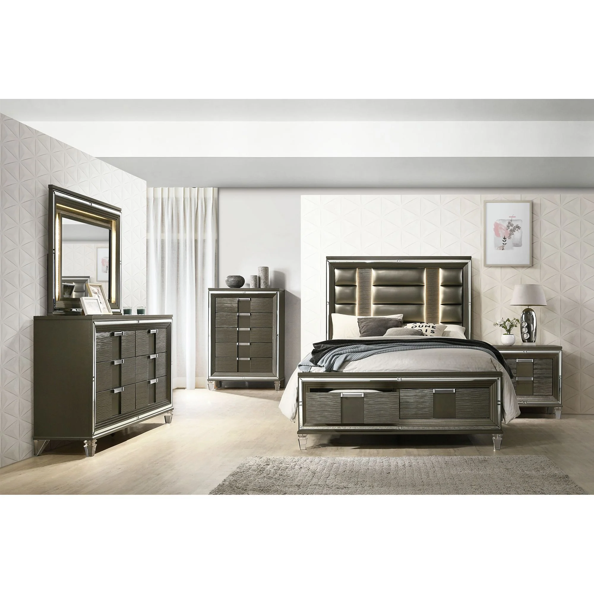 Twenty Nine - 2-Drawer Nightstand With USB - Dark Brown - Image 2