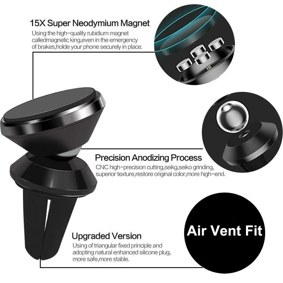 360 Degree Magnetic Car Holder For iPhone Models - Image 3