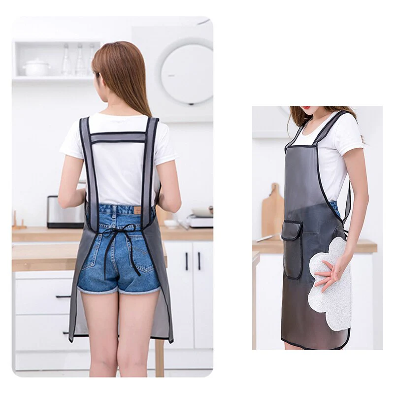 Transparent Waterproof Kitchen Apron - Image 3