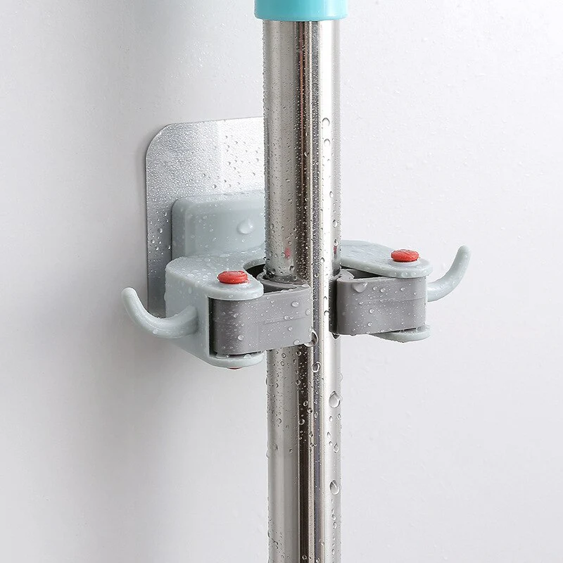 No-Drill Wall Mounted Mop/Broom Hanger - Image 2