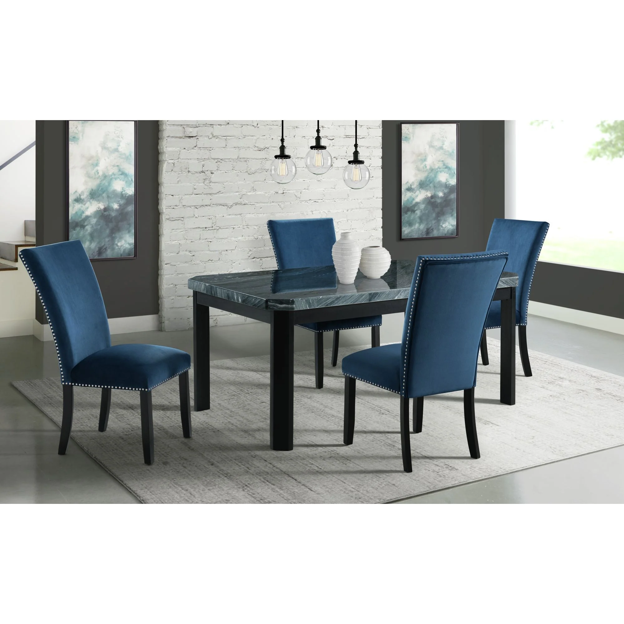 Francesca - Standard Height Dining Table - Gray - Image 2
