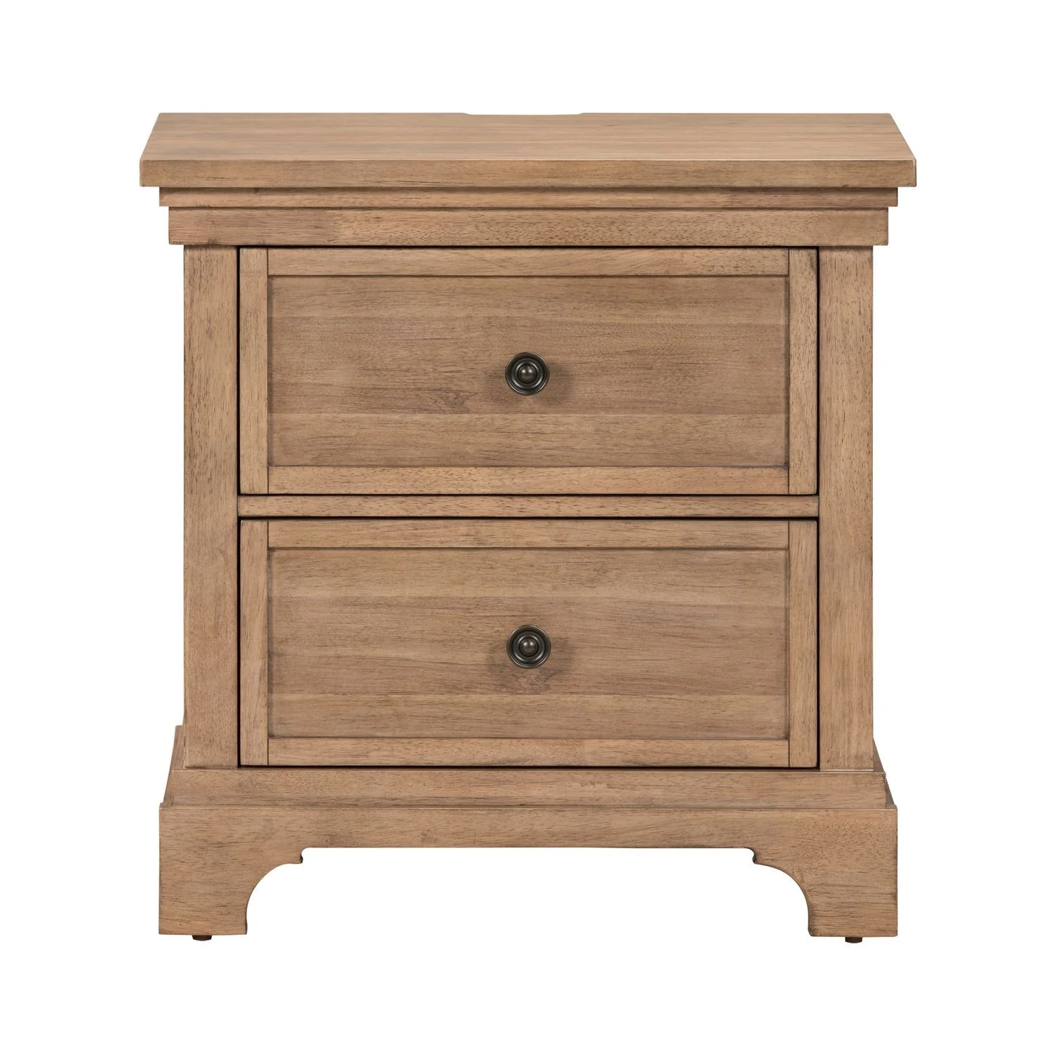 Haven Hills - Nightstand With Charging Station - Camel Beige - Image 2