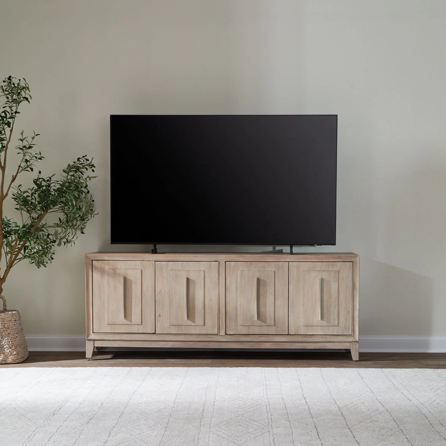 Brentwood - 78" TV Console - Sandstone - Image 2