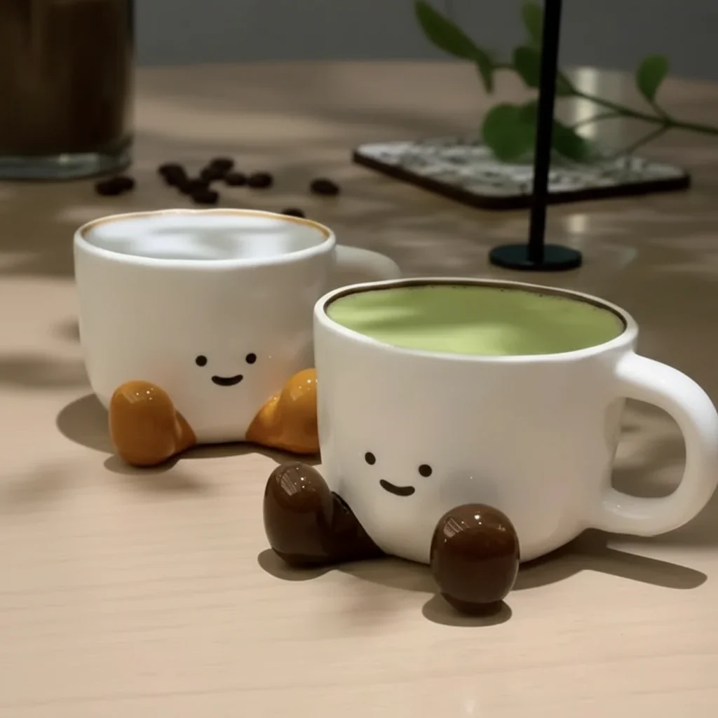 Happy Cute Face Ceramic Mug - Image 3