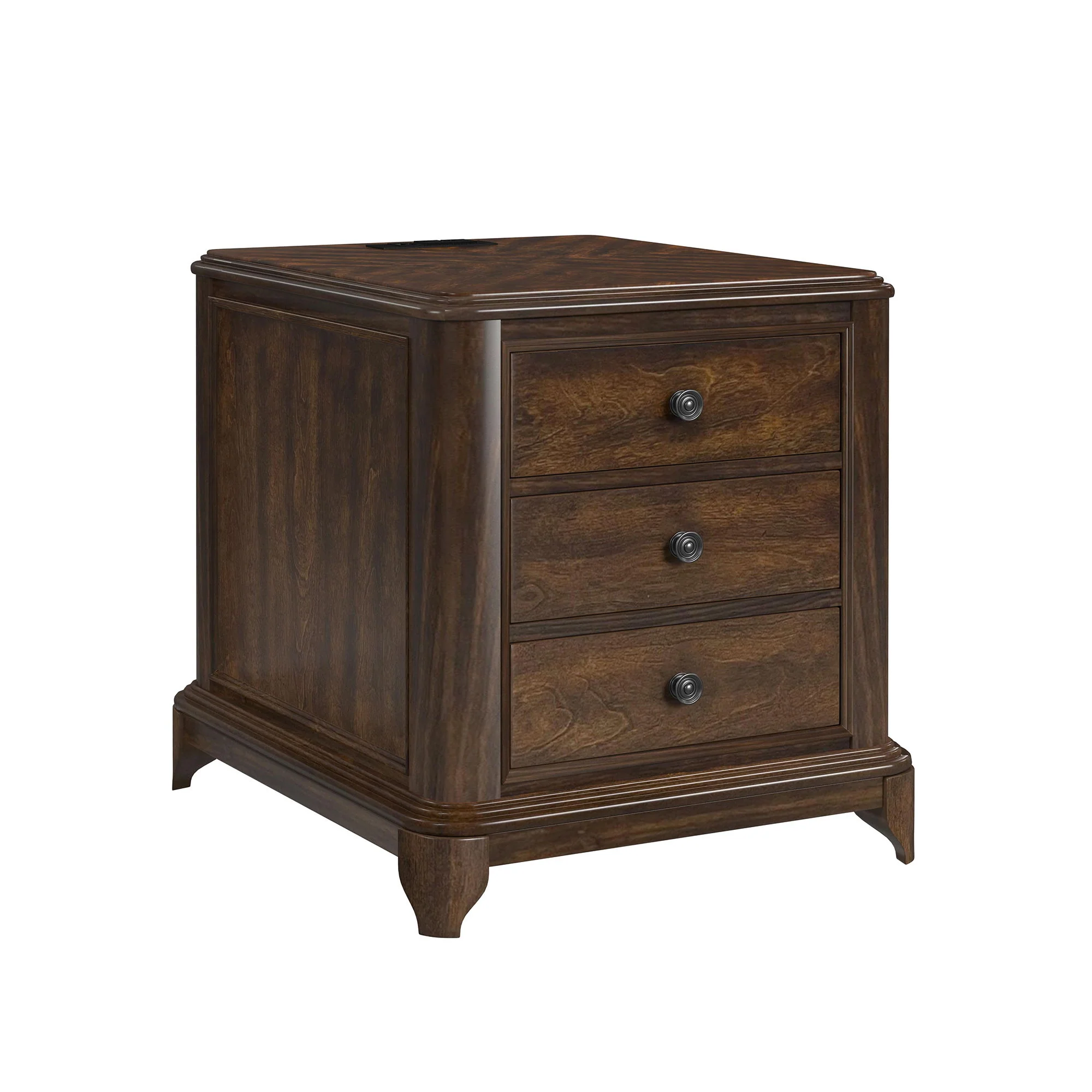 Phillipe – 2-Drawer Cabinet With USB – Cherry
