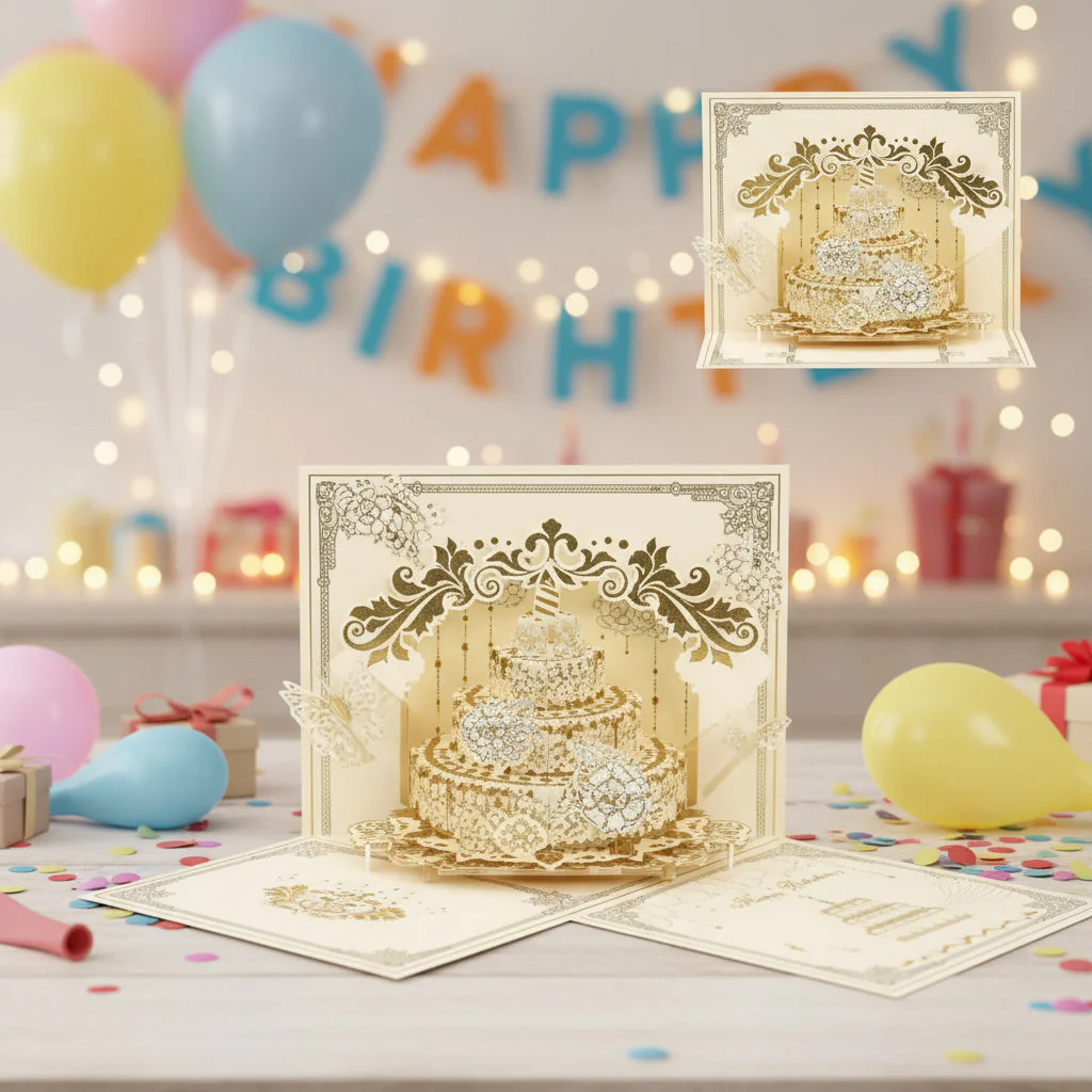 Illuminated Pop Up Birthday Gift Card - Image 2