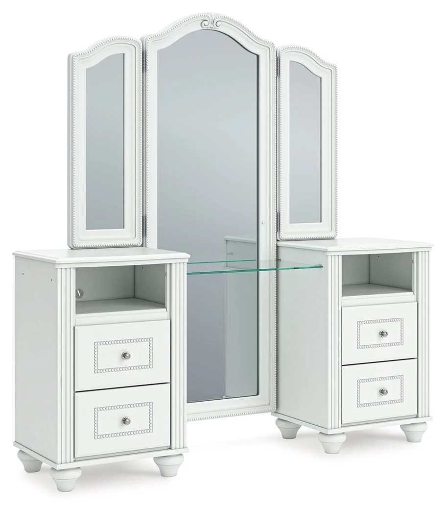Kozlani – Vanity With Mirror – White