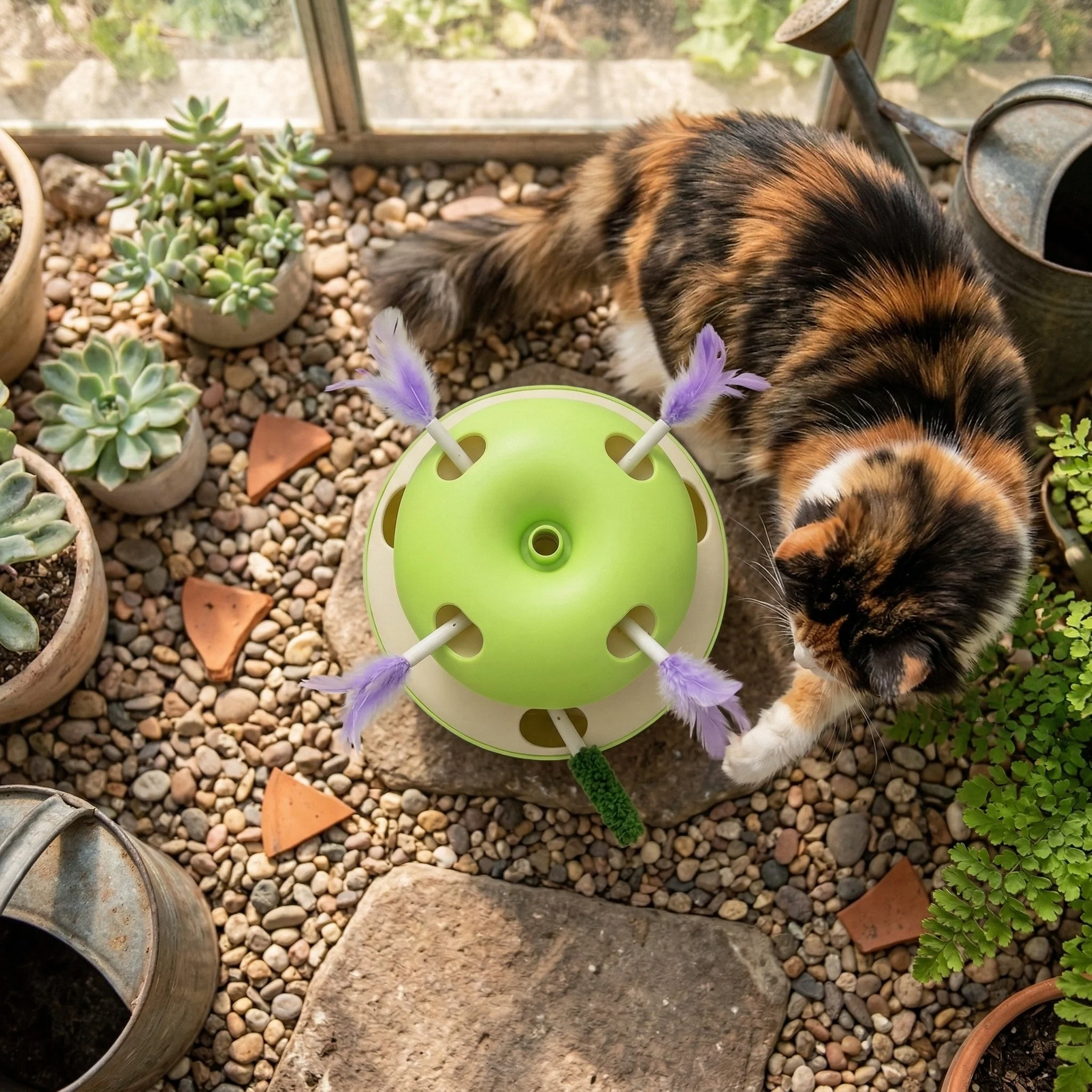 Interactive Apple Style Automatic Cat Teaser Toy - Image 3