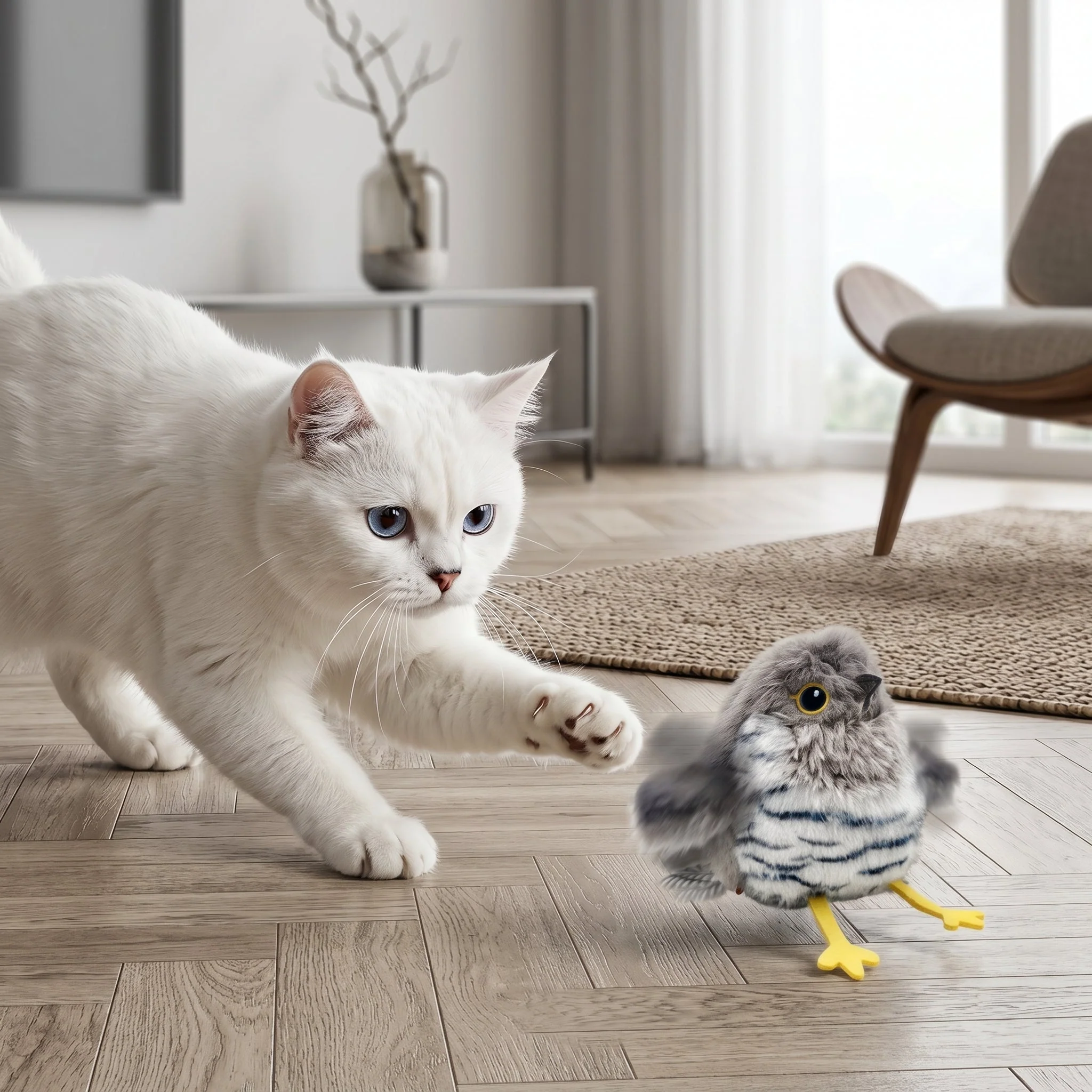Chirping Bird Motion Cat Teaser Toy - Image 3