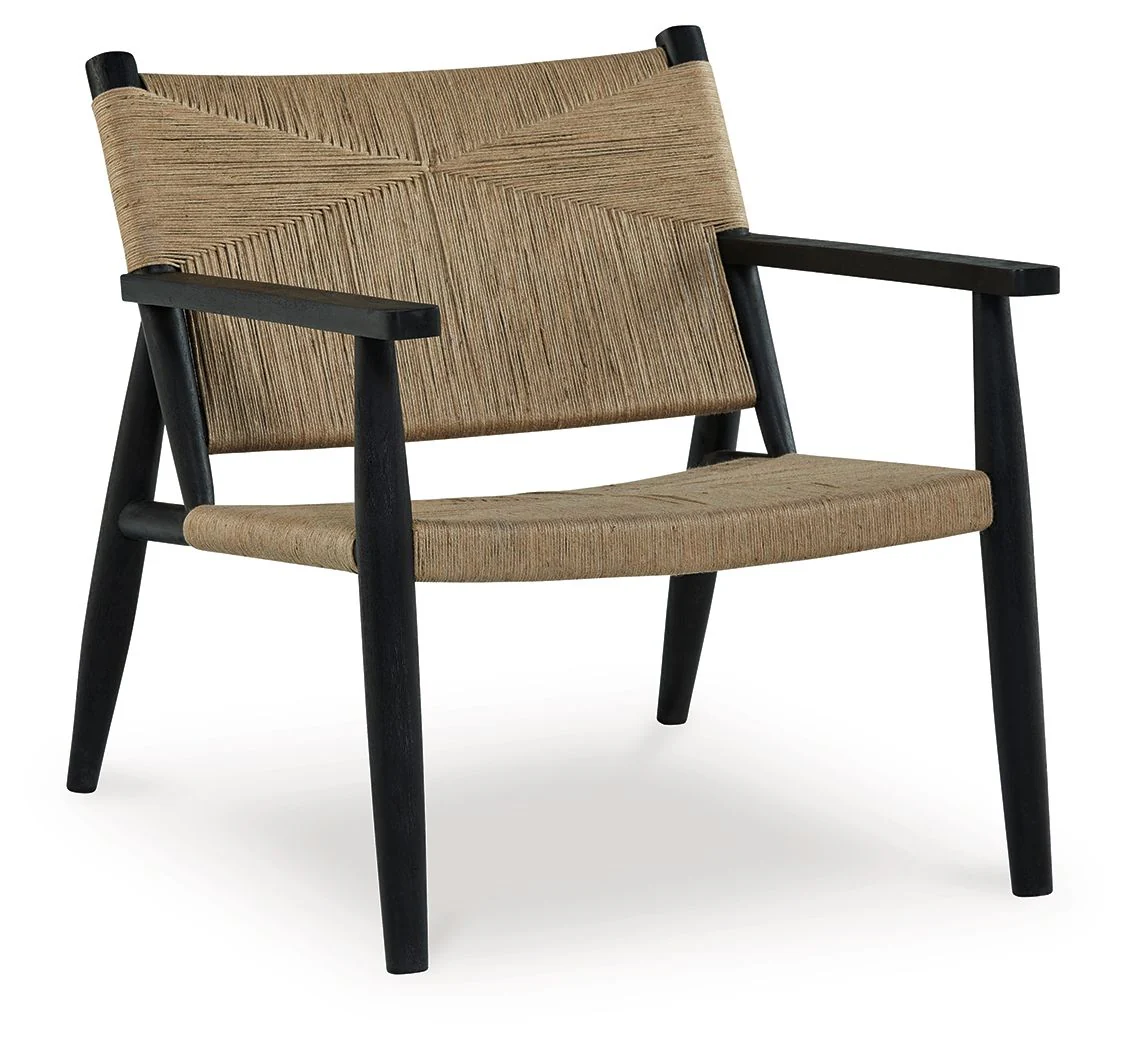 Halfmore - Accent Chair - Black / Natural - Image 1
