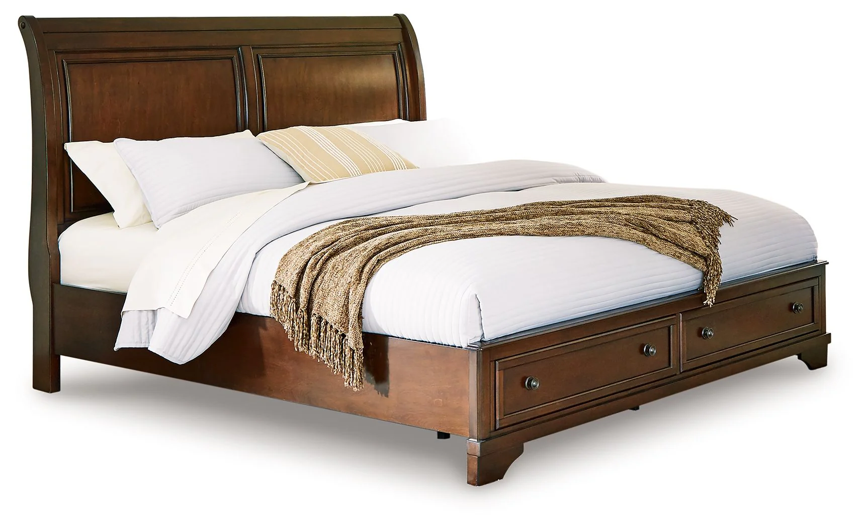 Trellington - Queen Sleigh Storage Bed - Brown - Image 1