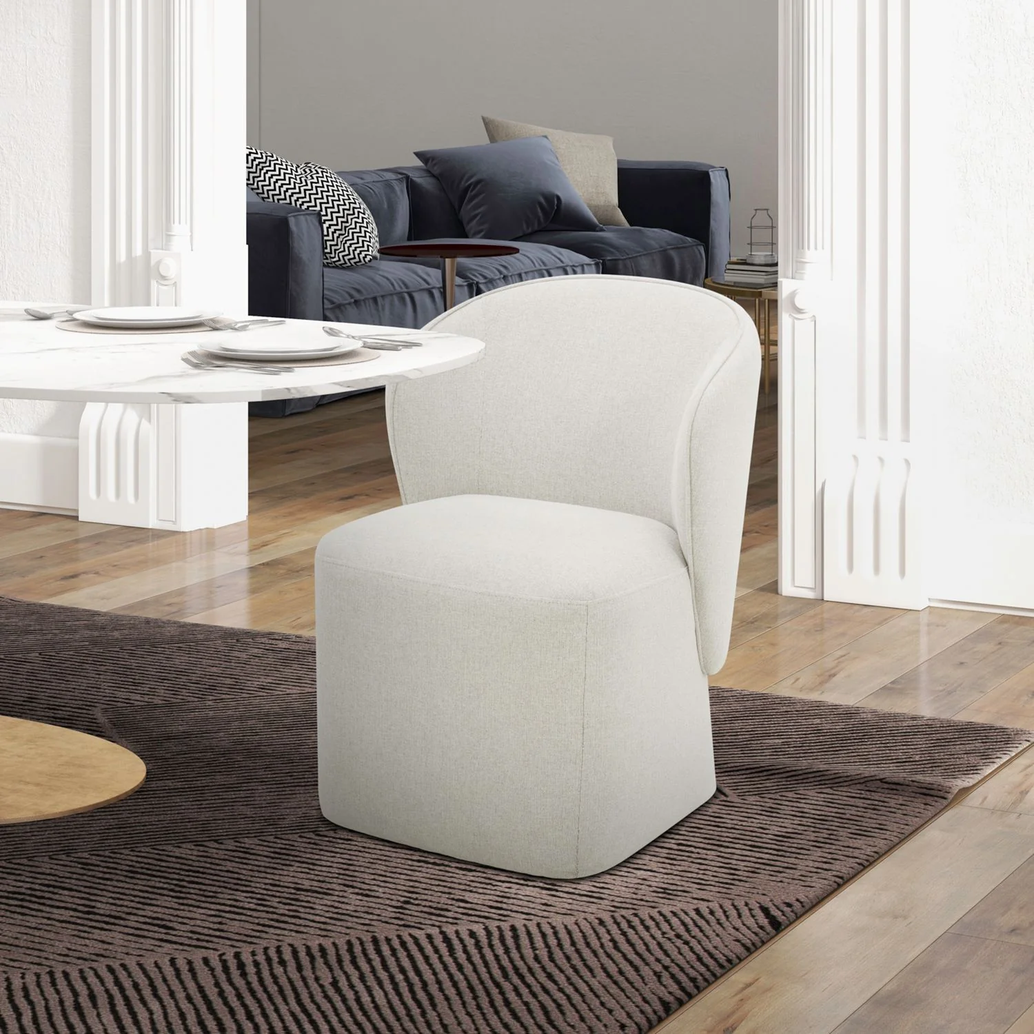 Accent Dining - Dining Chair With Casters Accent - Image 2