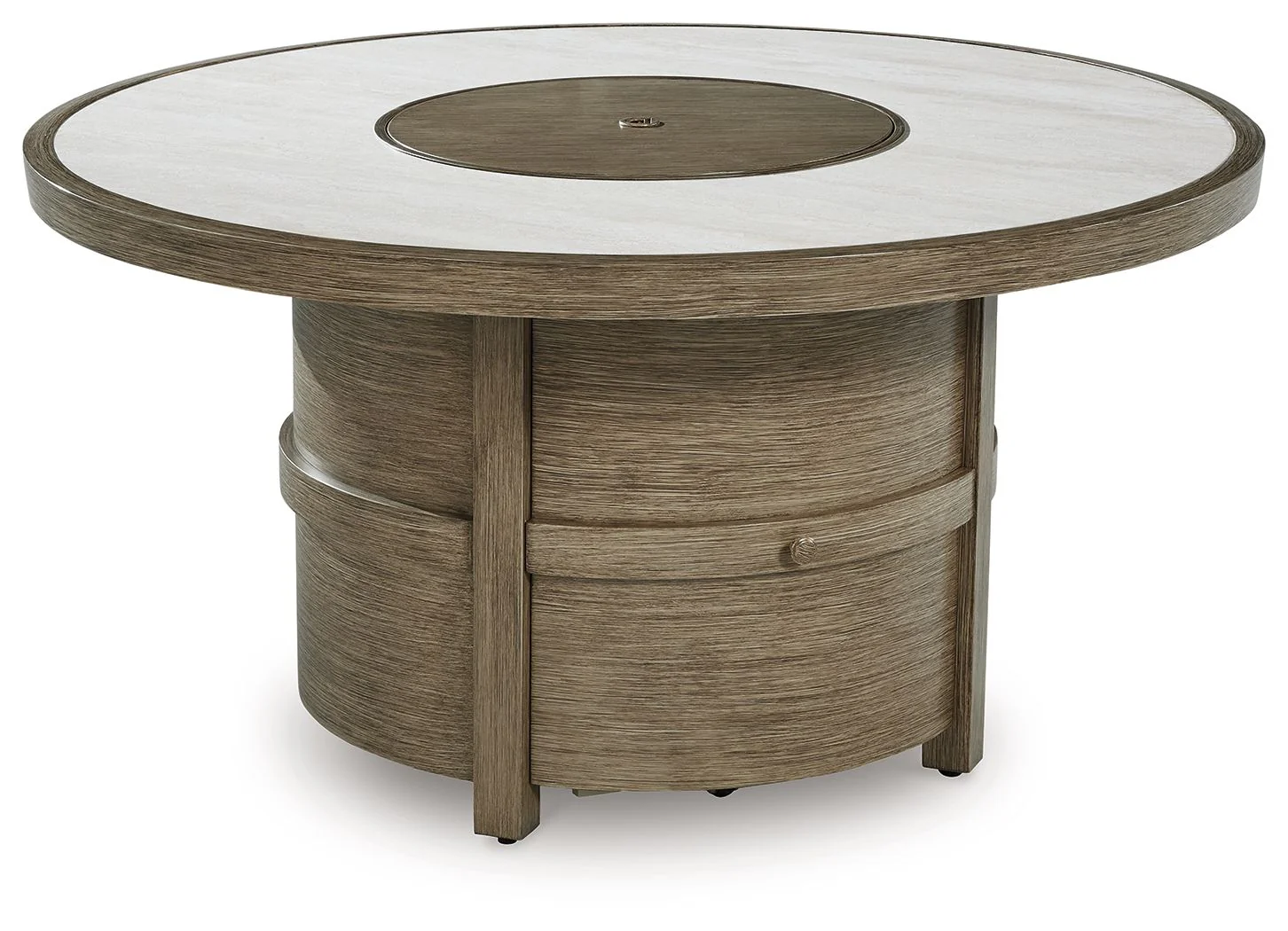 Rainier Ranch – Round Fire Pit Table – Beige