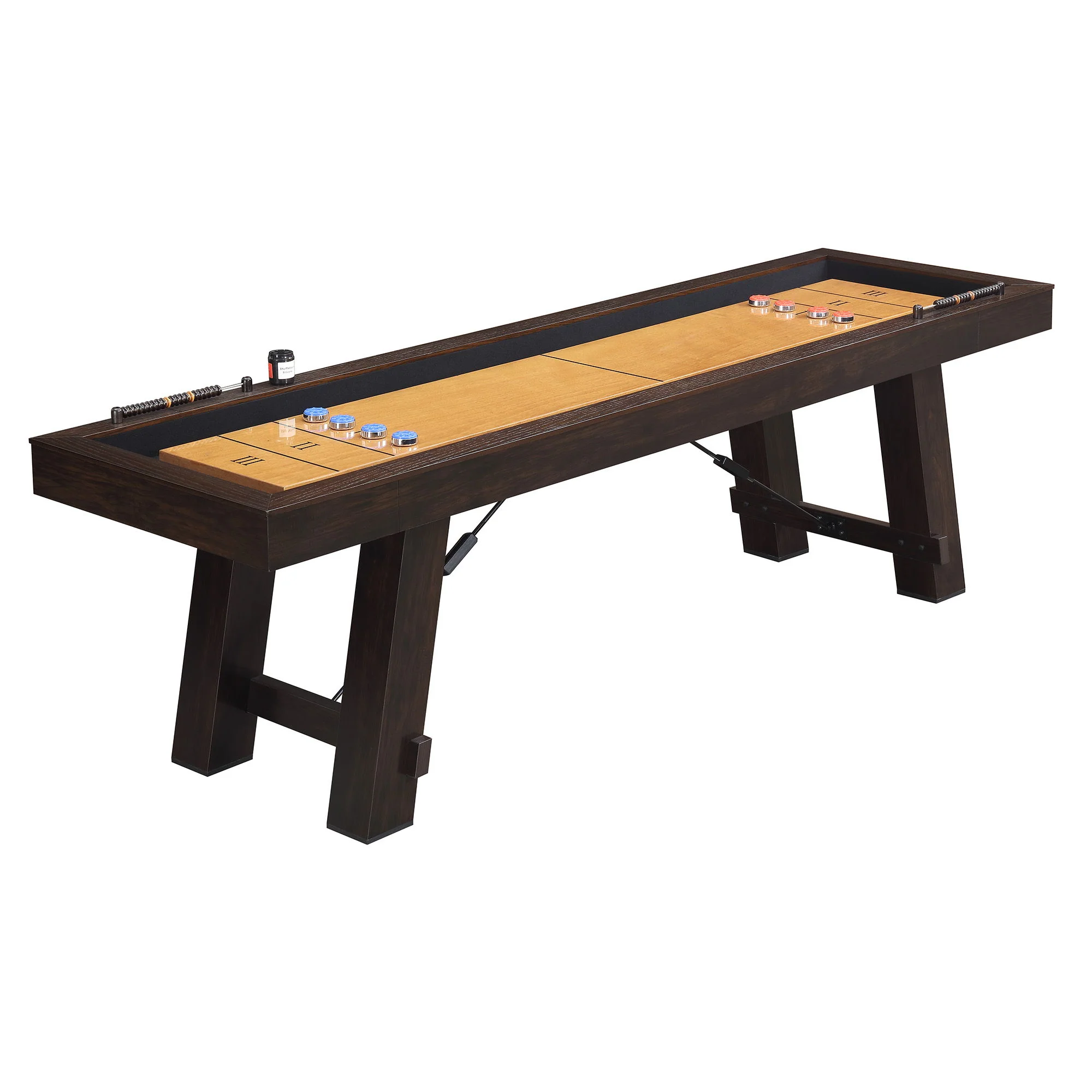 Titus – 108″ Shuffleboard Table – Brown