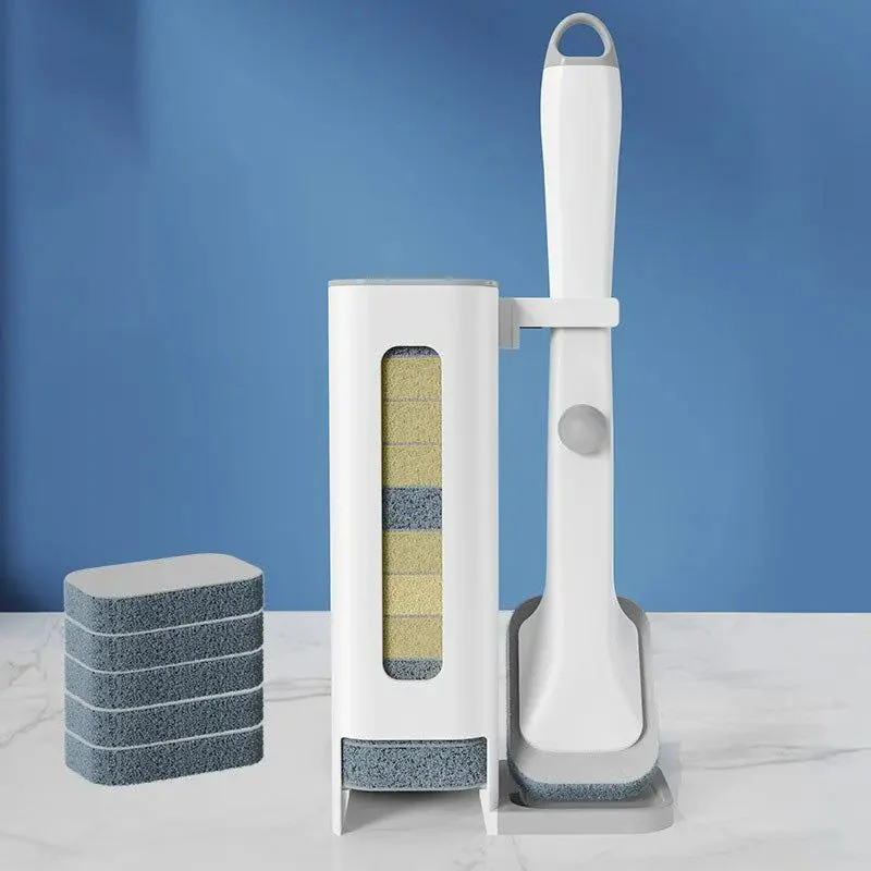Long Handle Disposable Kitchen Cleaning Brush Kit - Image 1