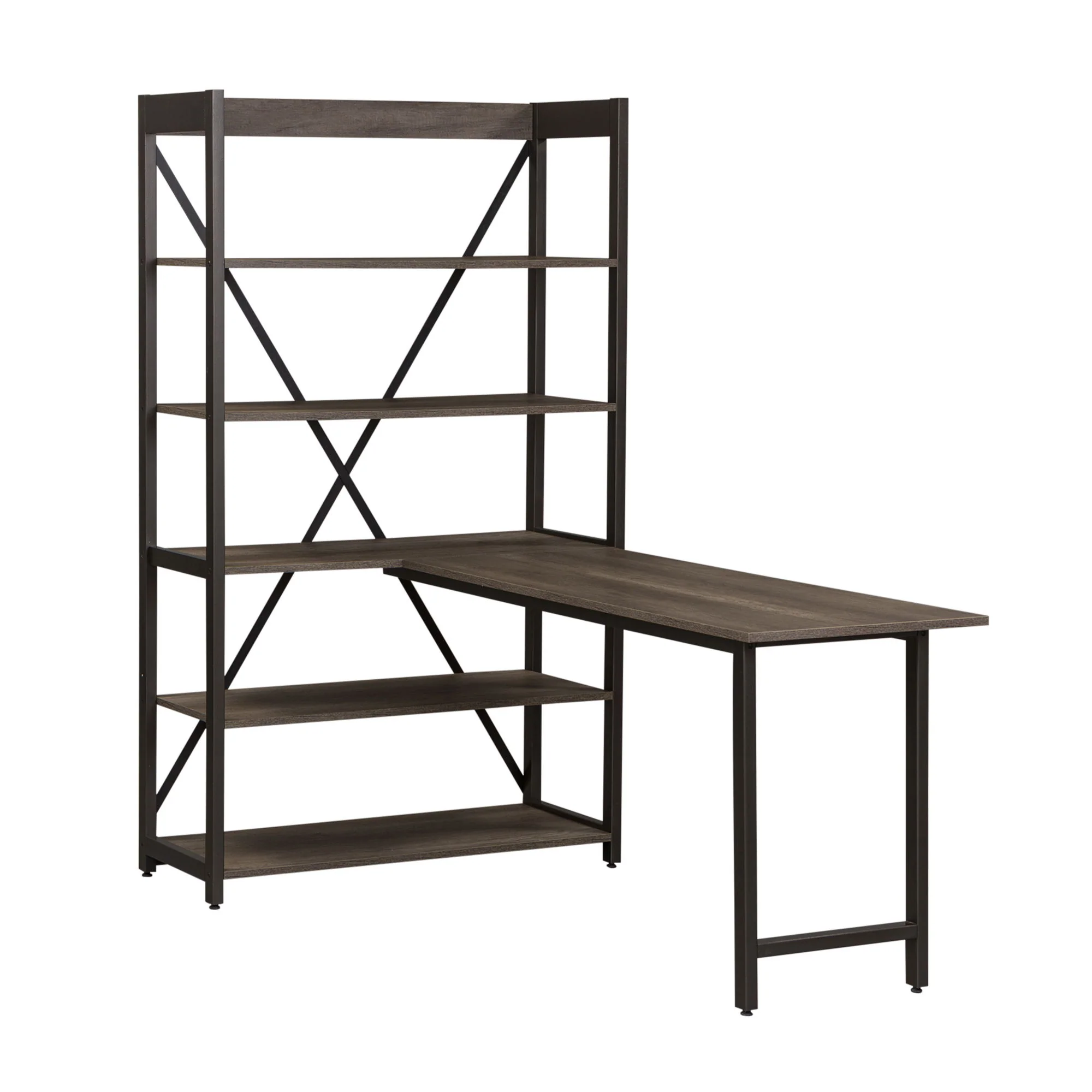 Tanners Creek - 2 Piece Home Office Set (Desk And Bookcase) - Graystone - Image 2