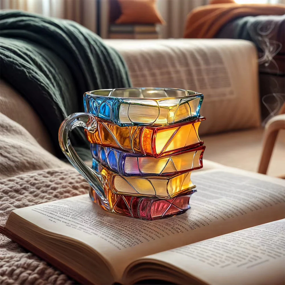 Stacked Books Shape Coffee Mug - Image 3