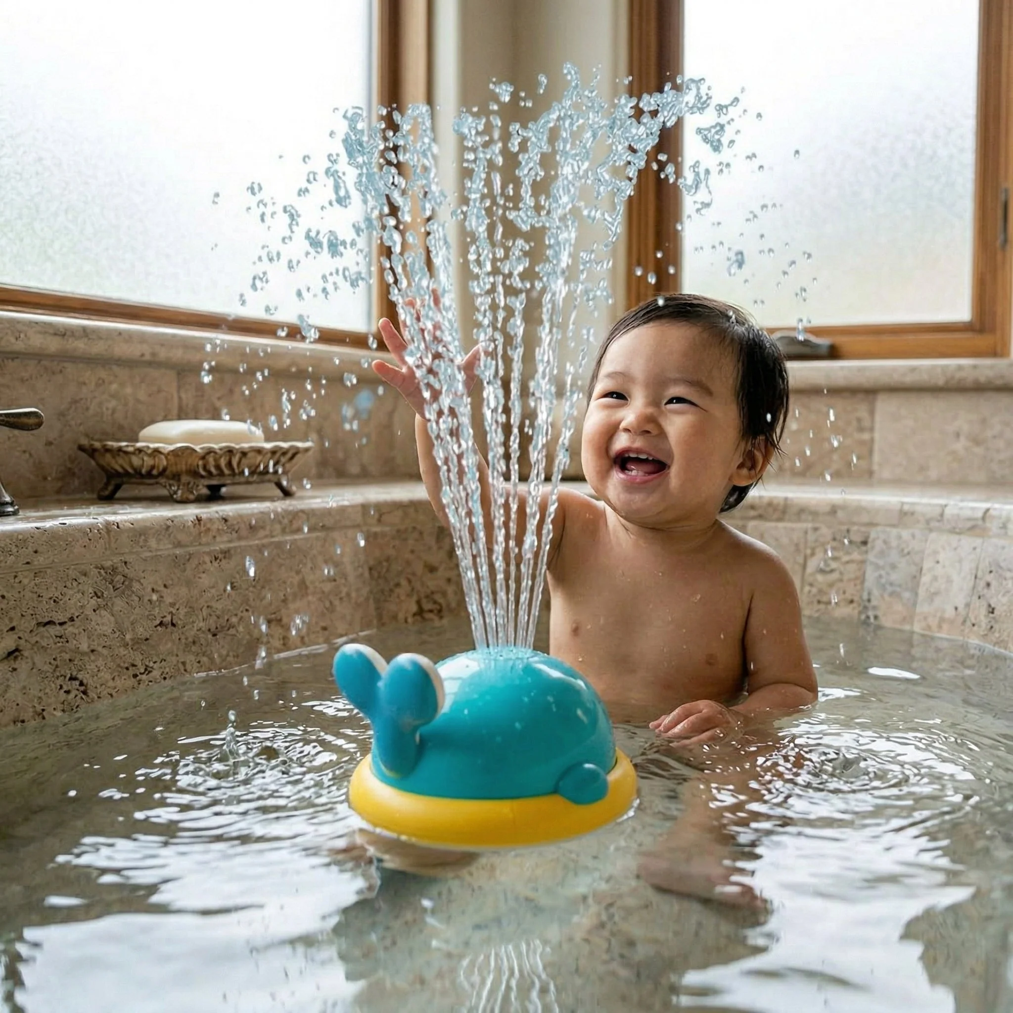 Splash Whale Auto-Spray Baby Bath Water Toy - Image 2