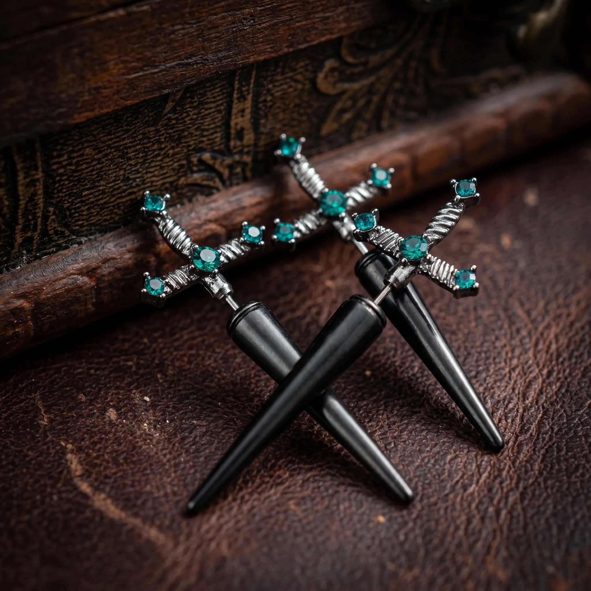 Gothic Sword Drop Earring - Image 1