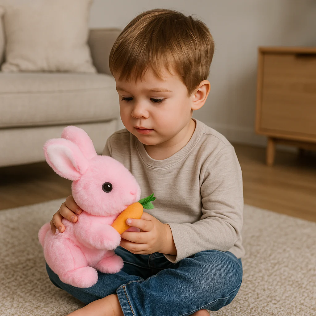 Carrot Munching Interactive Bunny Plush Toy - Image 3