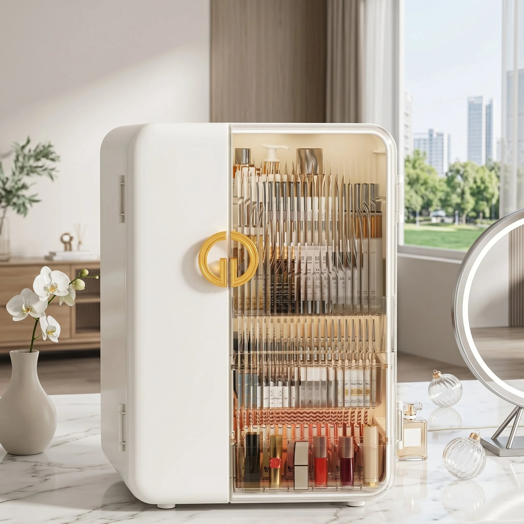 Home Beauty Transparent Vanity Makeup Storage Box - Image 2