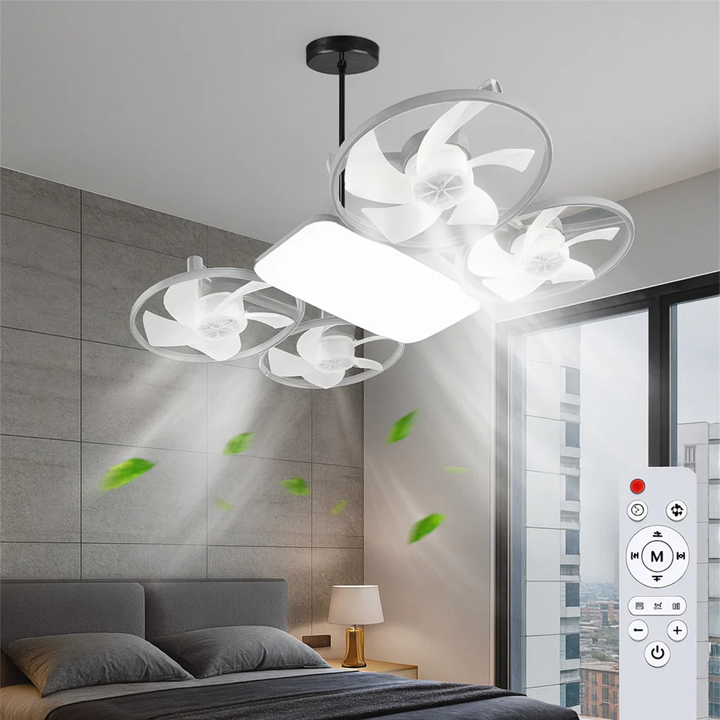Summer Cool Multi-Propeller Modern LED Ceiling Fan - Image 2