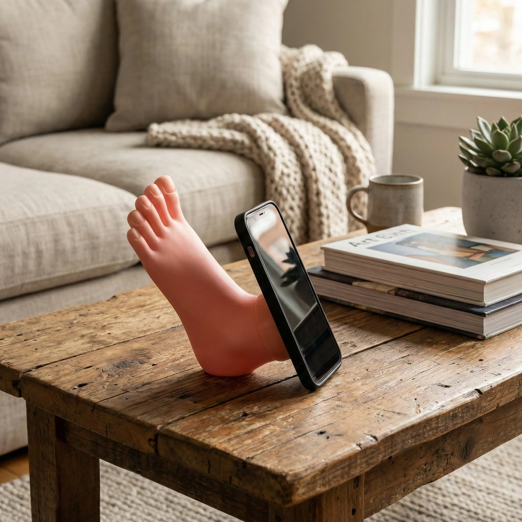 Walking Foot Funny iPhone Holder - Image 3