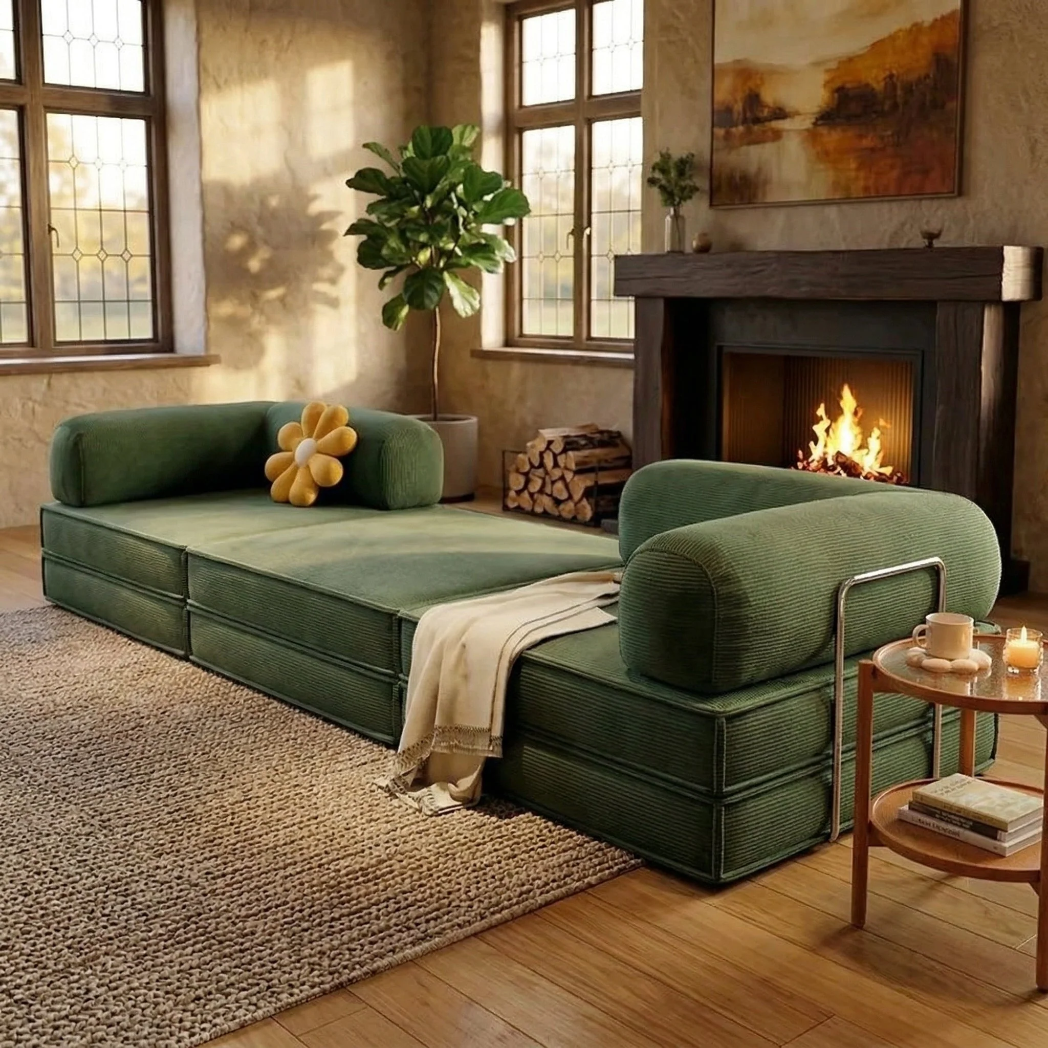 Tatamo Convertible Minimalist Floor Sofa Bed - Image 3