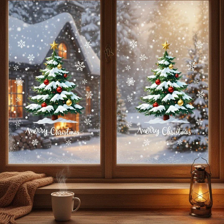 Merry Glow 3D Christmas Tree Sticker - Image 2