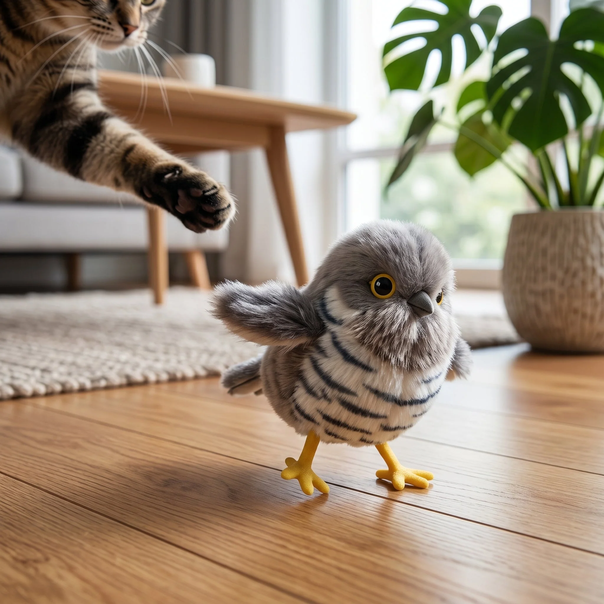 Chirping Bird Motion Cat Teaser Toy - Image 1