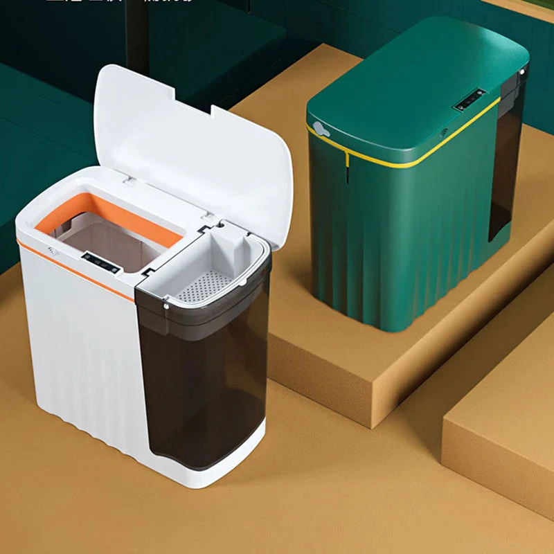 Double Storage Liquid Separator Trash Can - Image 2