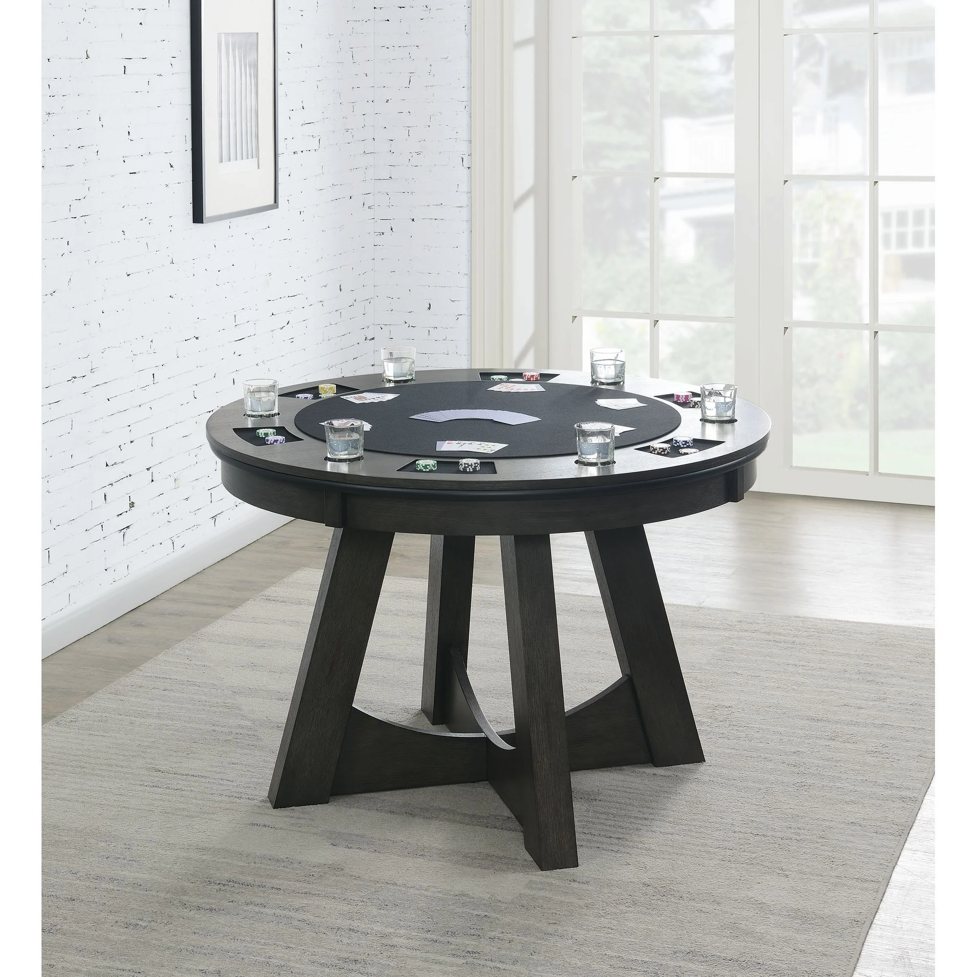 Prince - Round Game Table - Gray - Image 2