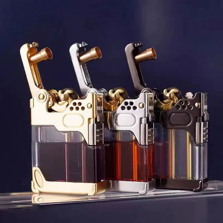 Clear Tank Metal Kerosene Lighter - Image 2