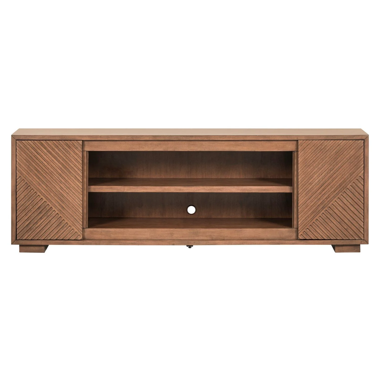 Fireplace TV Consoles - 84'' Fireplace TV Console Multiplees - Light Brown - Image 2