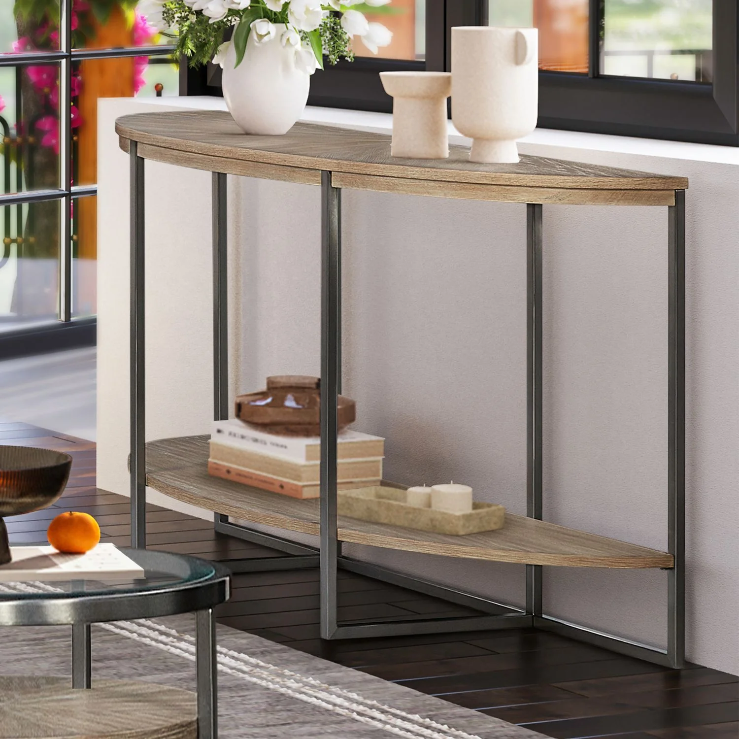 Paran Place – Demilune Sofa Table – Natural